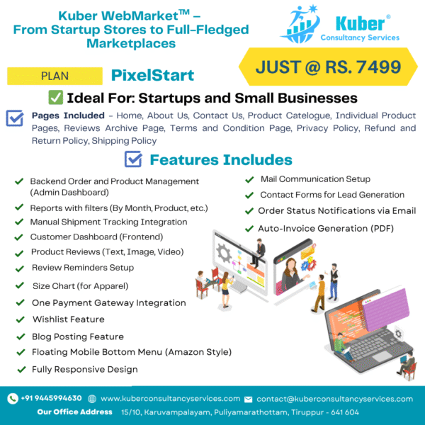 Kuber WebMarket™ – From Startup Stores to Full-Fledged Marketplaces